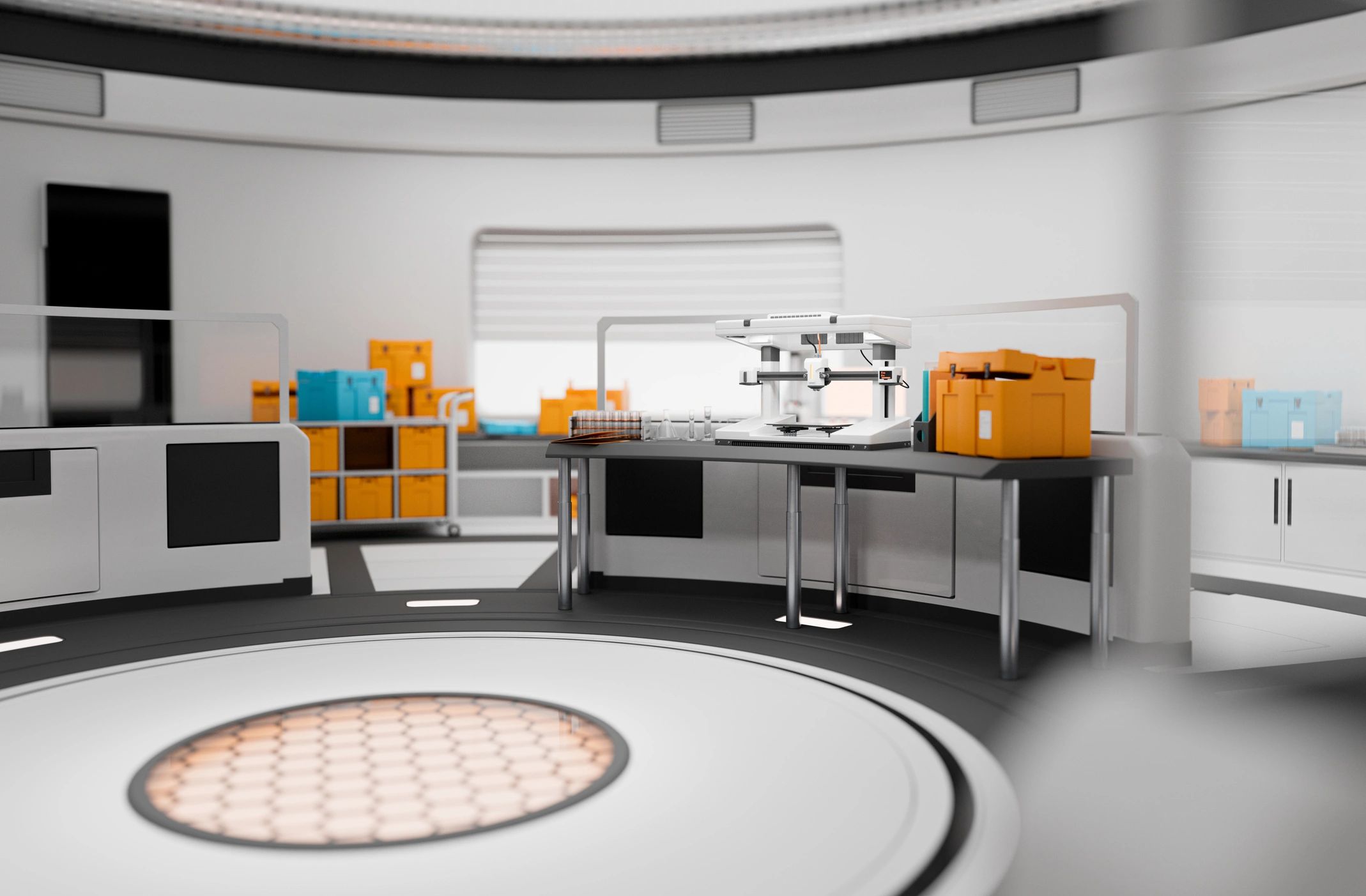 Biotechnology laboratory research environment